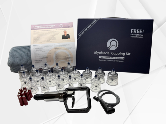 Myofascial Cupping Set (19 Cups) with extension tube and trigger point inserts